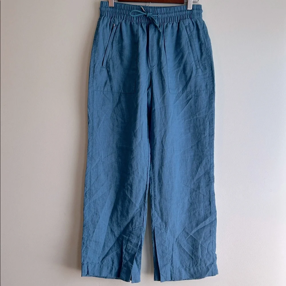 Athleta Retreat Linen High Rise Wide Leg Pants - Picture 3 of 6